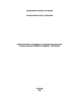 0 Universidade Federal Do Paraná Patrícia Mathias