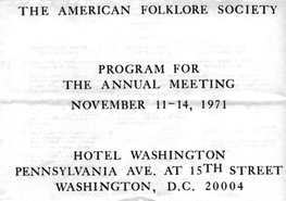The American Folklore Society