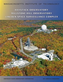 MIT Haystack & Millstone Hill Observatories & Lincoln Space