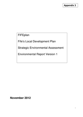 November 2012 Fifeplan Fife's Local Development Plan Strategic