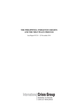 The Philippines: Indigenous Rights and the Milf Peace Process