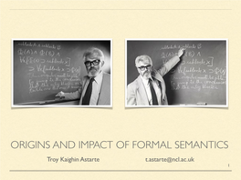 Origins and Impact of Formal Semantics