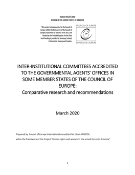 Inter-Institutional Committees Accredited