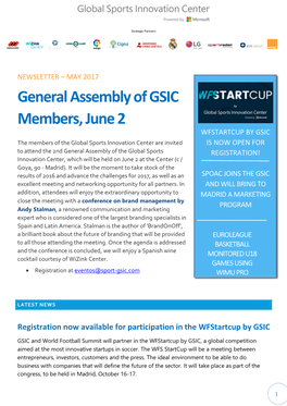 General Assembly of GSIC Members, June 2