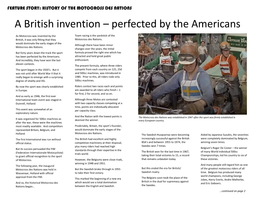 A British Invention – Perfected by the Americans