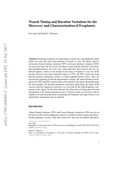 Transit Timing and Duration Variations for the Discovery and Characterization of Exoplanets