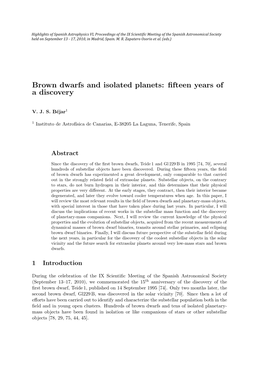 Brown Dwarfs and Isolated Planets: Fifteen Years of a Discovery