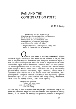 Pan and the Confederation Poets