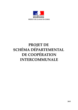 Projet De Schéma Départemental De Coopération Intercommunale