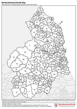 Parish Map (See Map Key on Seperate Page for Parish Names and Codes)