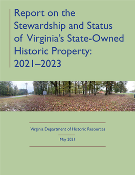 Report on the Stewardship and Status of Virginia's State-Owned Historic Property