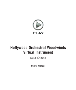 Hollywood Orchestral Woodwinds Manual