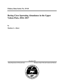 Bering Cisco Spawning Abundance in the Upper Yukon Flats, 2016-2017