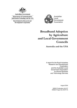 Broadband Adoption by Agriculture and Local Government Councils Australia and the USA