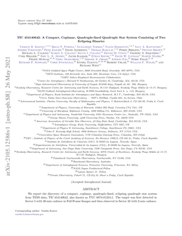 TIC 454140642: a Compact, Coplanar, Quadruple-Lined Quadruple Star System Consisting of Two Eclipsing Binaries