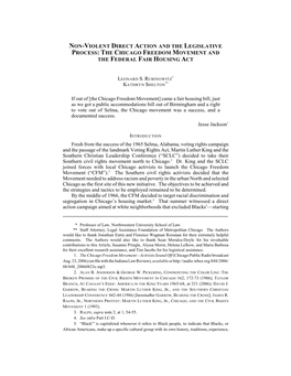 The Chicago Freedom Movement and the Federal Fair Housing Act