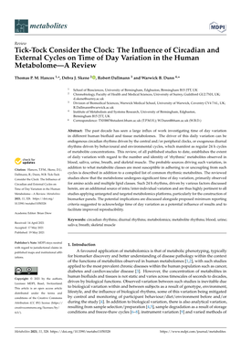 Tick-Tock Consider the Clock: the Influence of Circadian And