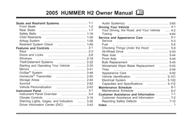 2005 HUMMER H2 Owner Manual M