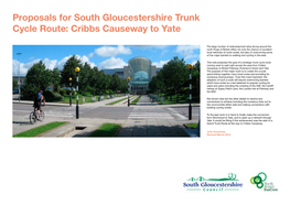 Proposals for South Gloucestershire Trunk Cycle Route: Cribbs Causeway to Yate