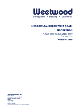 2019-10-21 3954 Flood Risk Sequential Test Final V1.1