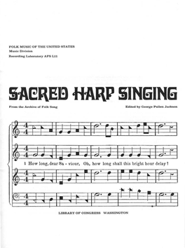 Sacred Harp Singing AFS