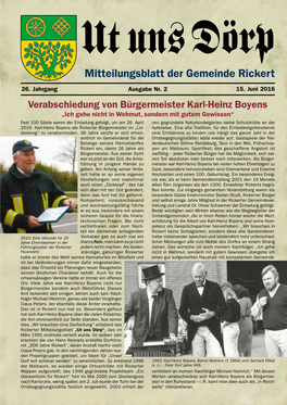 Mitteilungsblatt Der Gemeinde Rickert