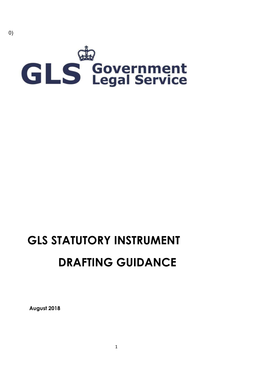 Gls Statutory Instrument Drafting Guidance