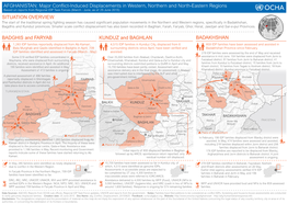 AFGHANISTAN: Major Conflict-Induced Displacements In