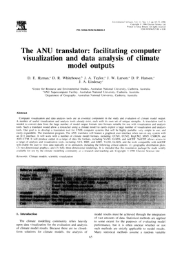 The ANU Translator: Facilitating Computer Visualization and Data Analysis of Climate Model Outputs