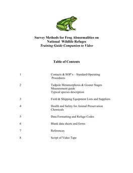 Table of Contents