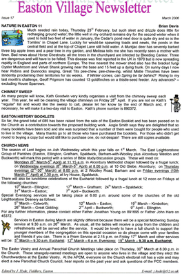 Easton Village Newsletter Issue 17 March 2006