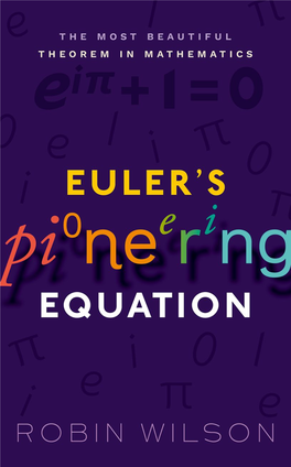 Euler's Pioneering Equation: the Most Beautiful Theorem in Mathematics