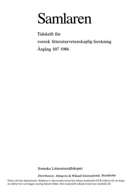 Svensk Litteraturhistorisk Bibliografi 1984
