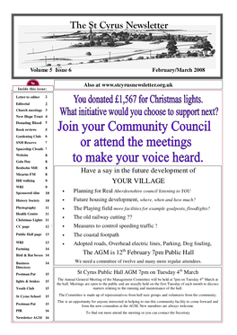 St Cyrus Newsletter