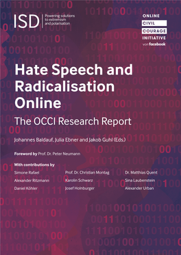 Hate Speech and Radicalisation Online the OCCI Research Report