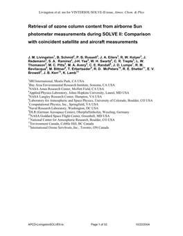 Retrieval of Ozone Column Content from Airborne Sun Photometer Measurements During SOLVE II: Comparison with Coincident Satellite and Aircraft Measurements