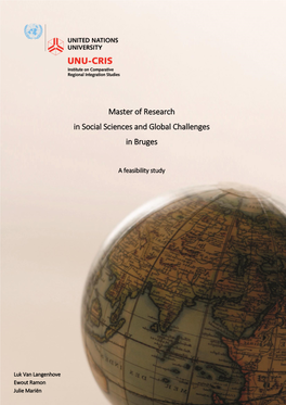 Master of Research in Social Sciences and Global Challenges in Bruges