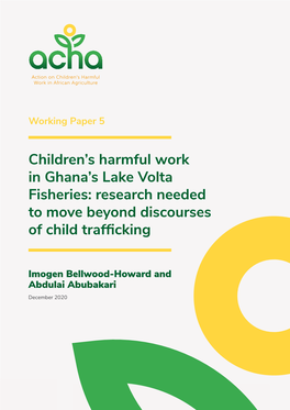 Children's Harmful Work in Ghana's Lake Volta Fisheries