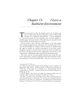 Chapter 13 I Love a Sunburnt Environment