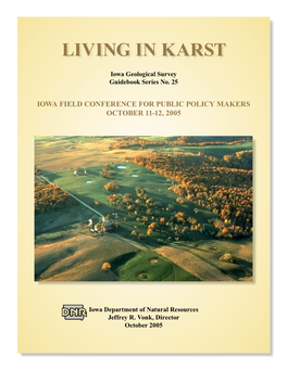 Iowa Geological Survey, Guidebook 25. Living Karst