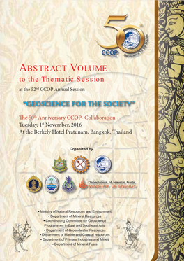 ABSTRACT VOLUME to the Thematic Session at the 52Nd CCOP Annual Session