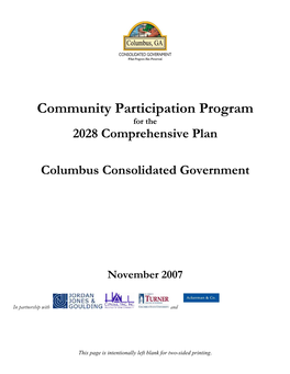 Community Participation Program for the 2028 Comprehensive Plan