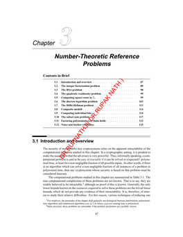 Chapter 3 Number-Theoretic Reference Problems