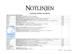 Notkatalog Notlinjen Musikförlag