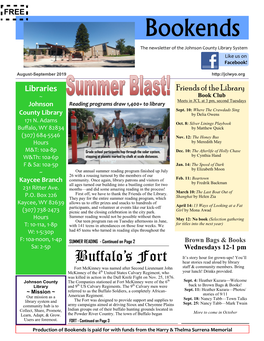 Bookends the Newsletter of the Johnson County Library System Like Us on Facebook!