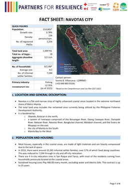 Fact Sheet: Navotas City