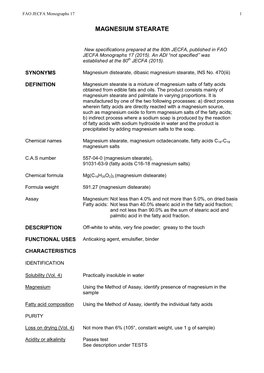 Magnesium Stearate