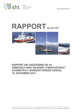 RAPPORT Sjø 2011/04