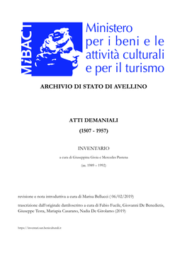 Archivio Di Stato Di Avellino