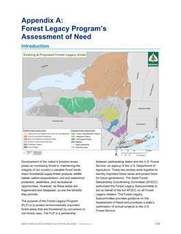 Appendix A: Forest Legacy Program’S Assessment of Need Introduction